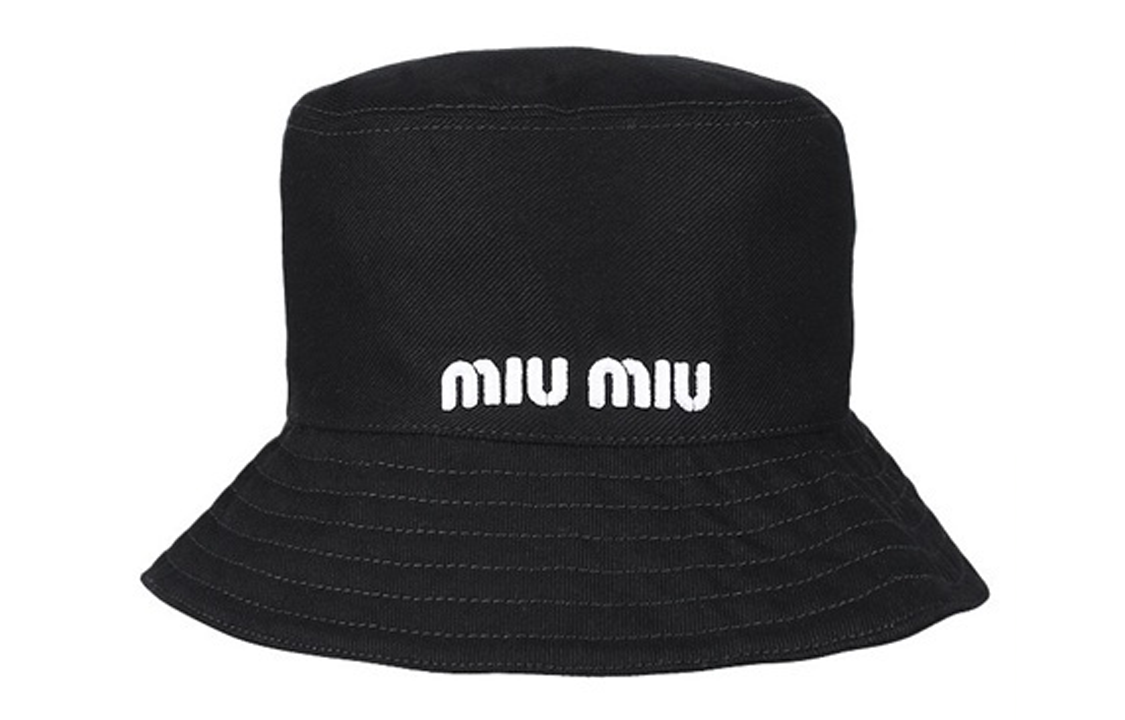 MIU MIU Polyester Bucket Hats Women's Black