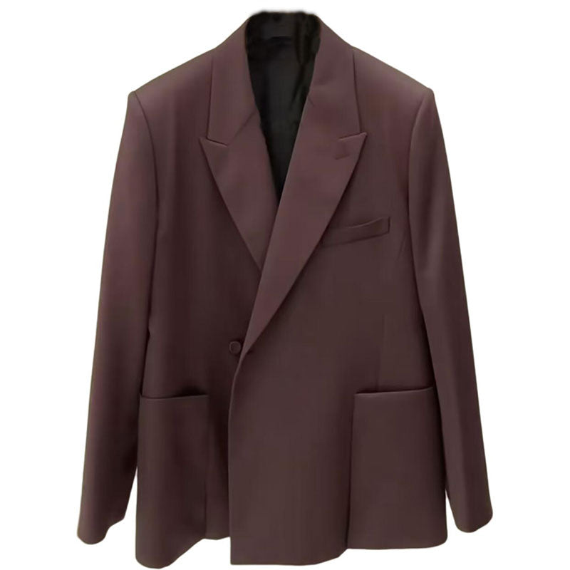 DIOR SS24 Business Suits Coats Men's Dark Red