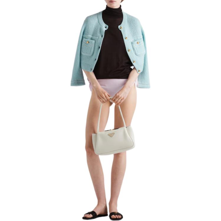 PRADA Cashmere Cardigan Knitwear Women's Mint Green