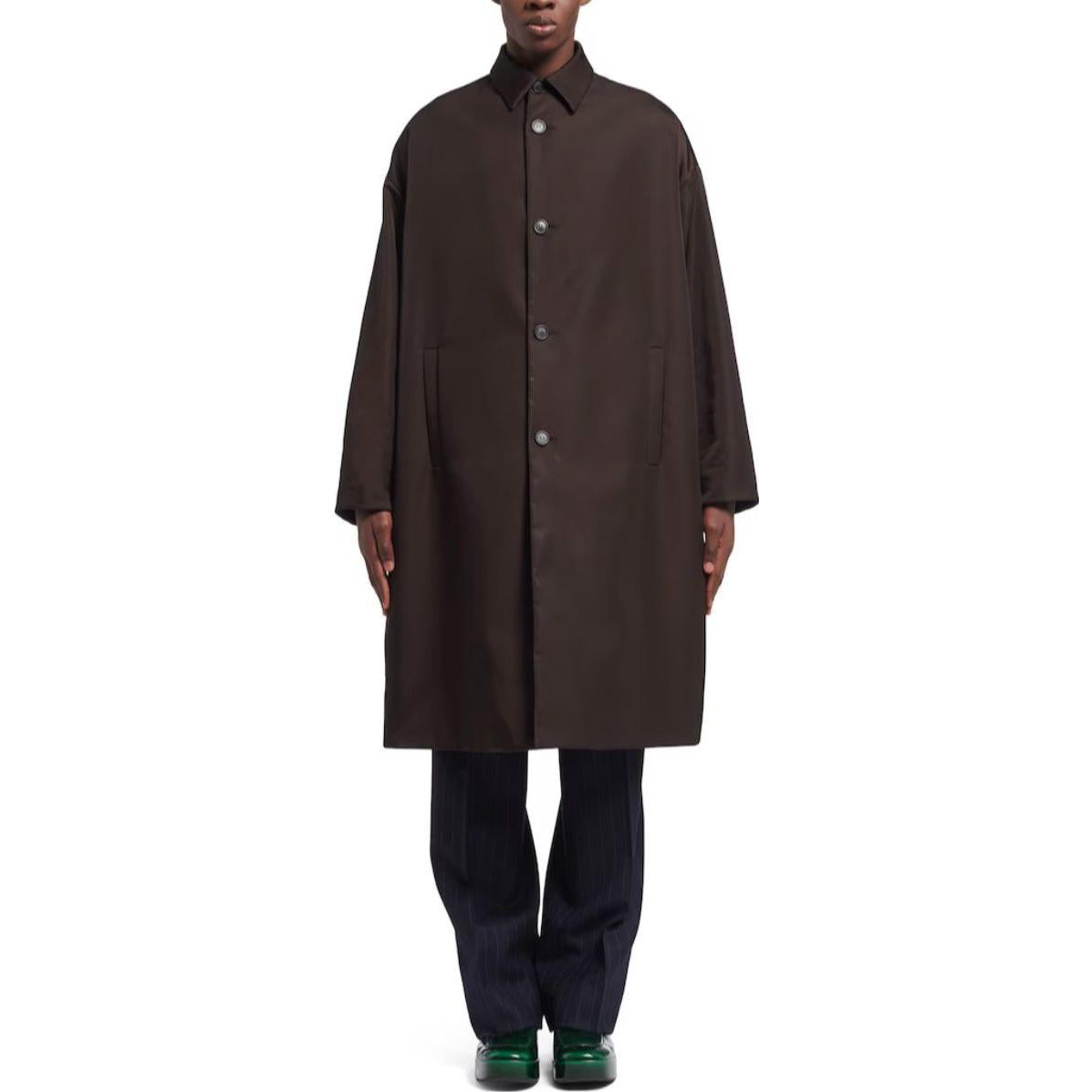 PRADA Coats Men Brown