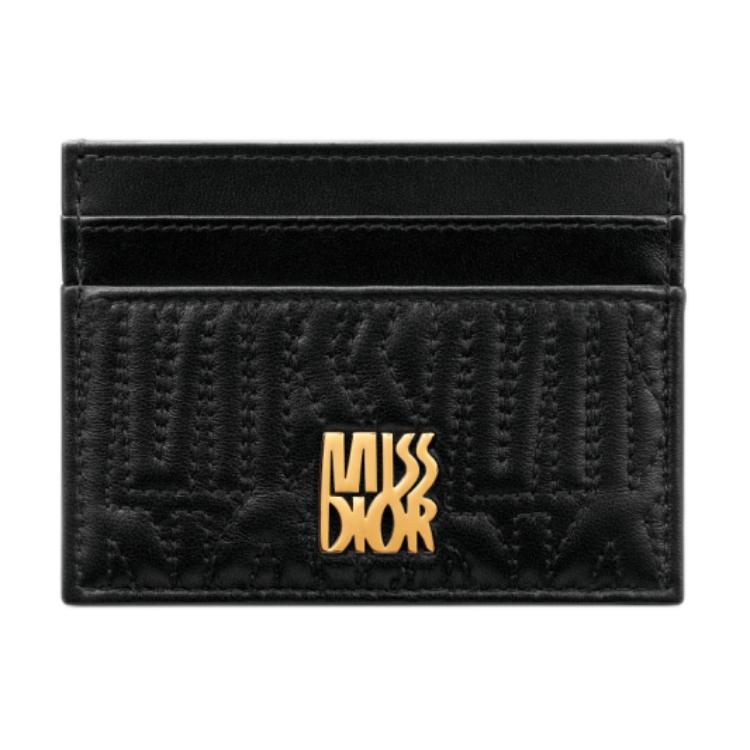 DIOR Miss Dior Lambskin Card Holder Card Holder Women's Black