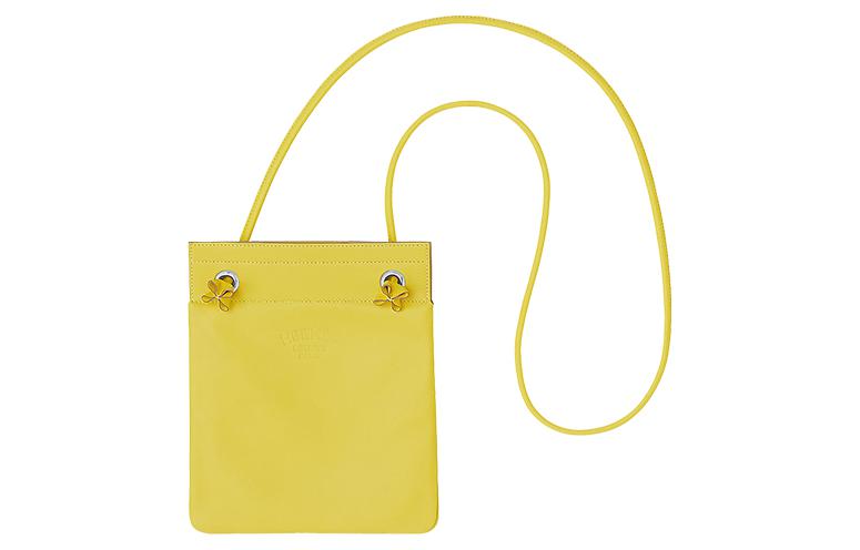 HERMES Aline Milo Lambskin Swift Calfskin Shoulder Bag Crossbody Bag Women's Lemon