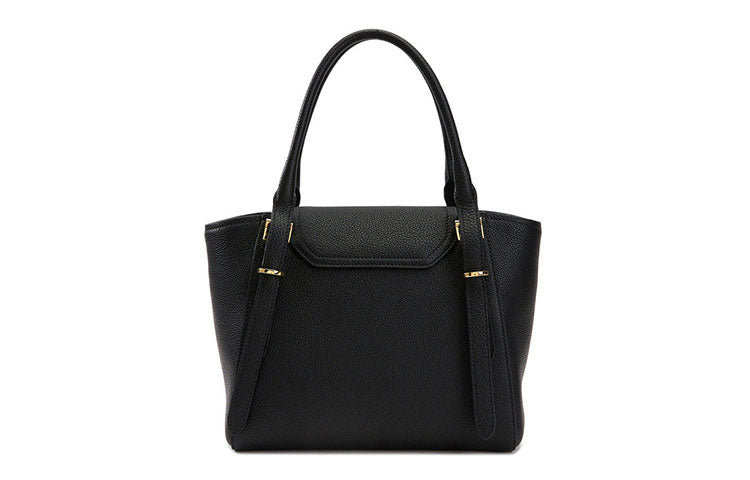 PRADA Cow Leather One Shoulder Handbags Women's Black