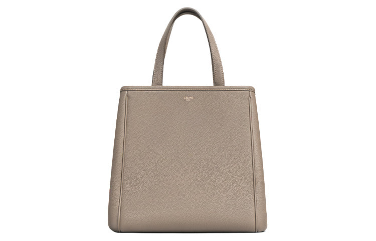 CELINE Cabas Grained Calfskin Tote Bag Shopping Bag Handbag Shoulder Bags Small Size Women's Taupe