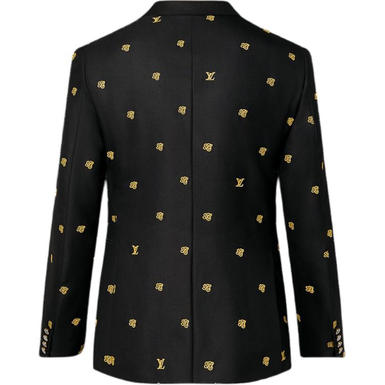 LOUIS VUITTON Embroidered Single-Breasted Wool Blend Evening Jacket