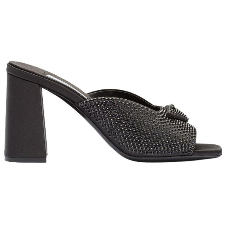 PRADA Crystal-embellished Mules