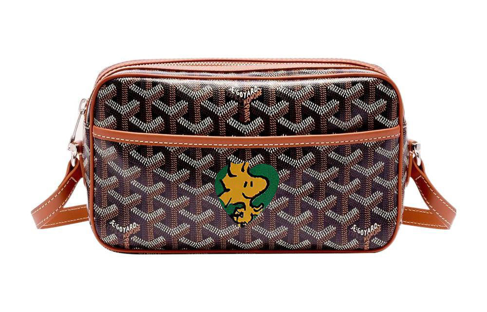 GOYARD Cap-Vert Canvas With Leather Camera Bag Shoulder Bag Crossbody Bag Small Size Unisex Brown/Green