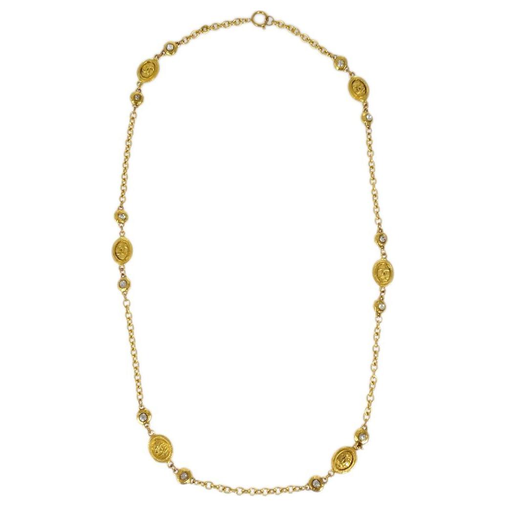 CHANEL 1990-2000 Cc Medallion Necklace