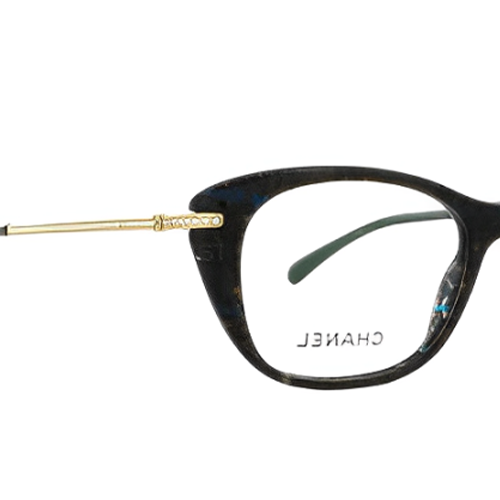 CHANEL - Irregular Shape Eyeglass Frames Women's Multicolor