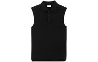 SAINT LAURENT Cassandre Sleeveless Polo Shirt
