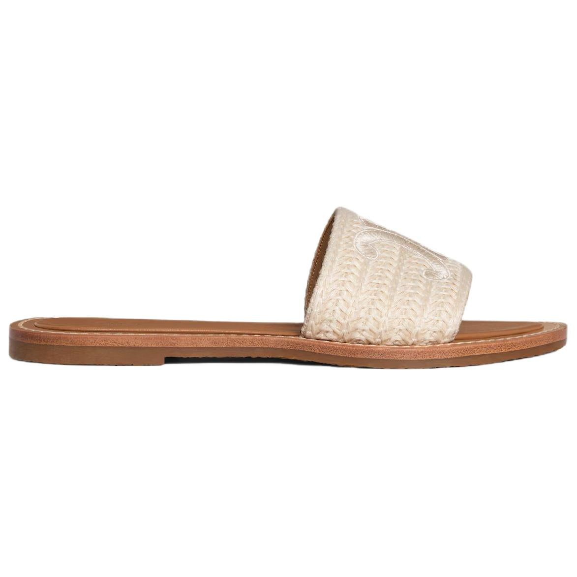 CELINE Slide Slippers Women's Beige