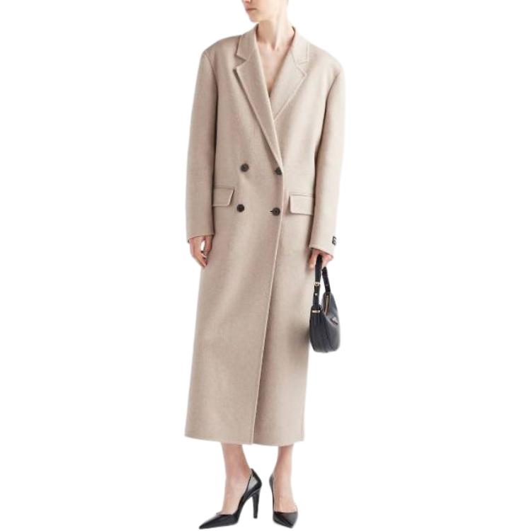 PRADA Double breasted Velour Cashmere Coat