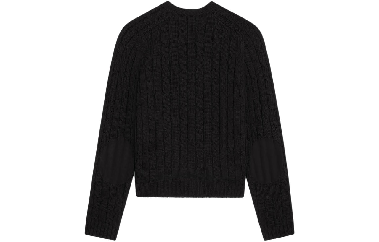 CELINE Cable knit Triomphe Sweater In Cashmere