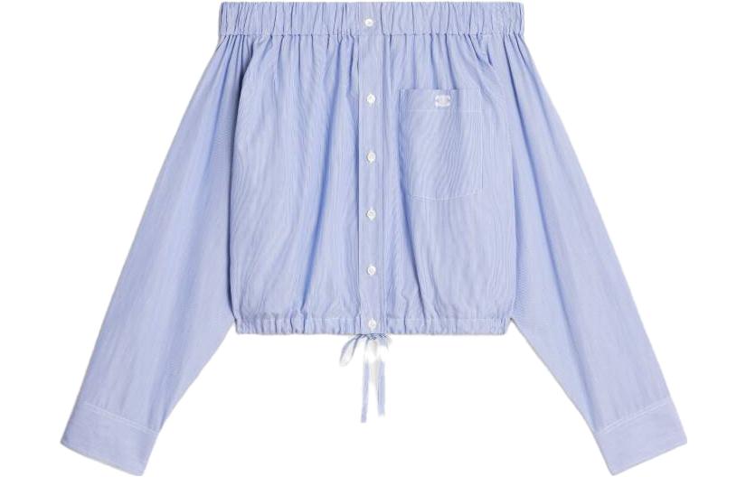 CELINE Crop Tops Women's Light Blue