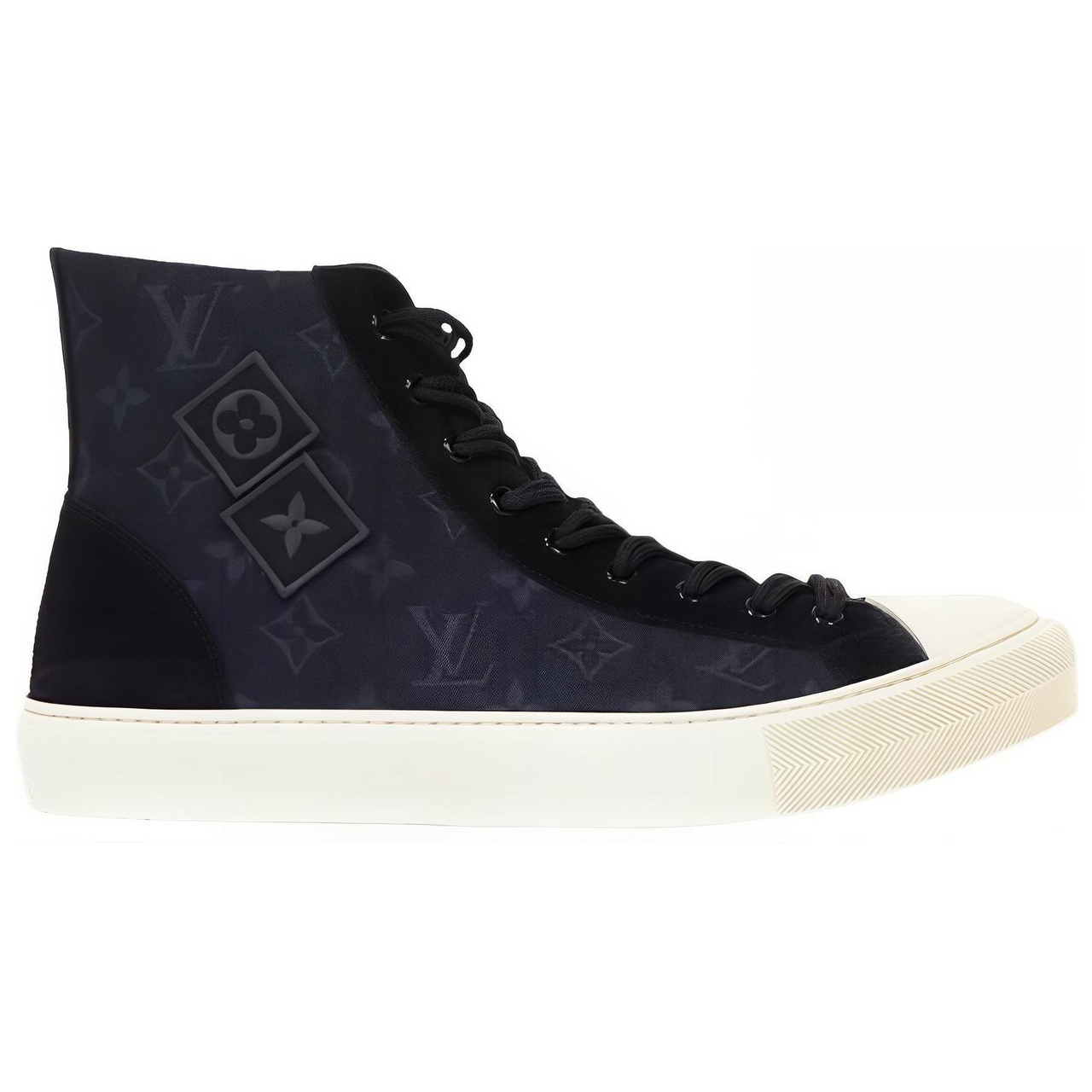 حذاء تزلج أنيق عالي الرقبة من مجموعة Fragment Design x LOUIS VUITTON Fragment Tatto للرجال باللون الأسود