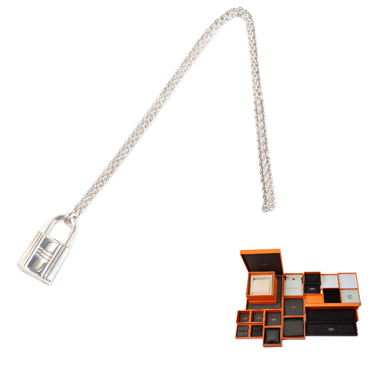HERMES 925 Sterling Silver Necklaces Women's Silver