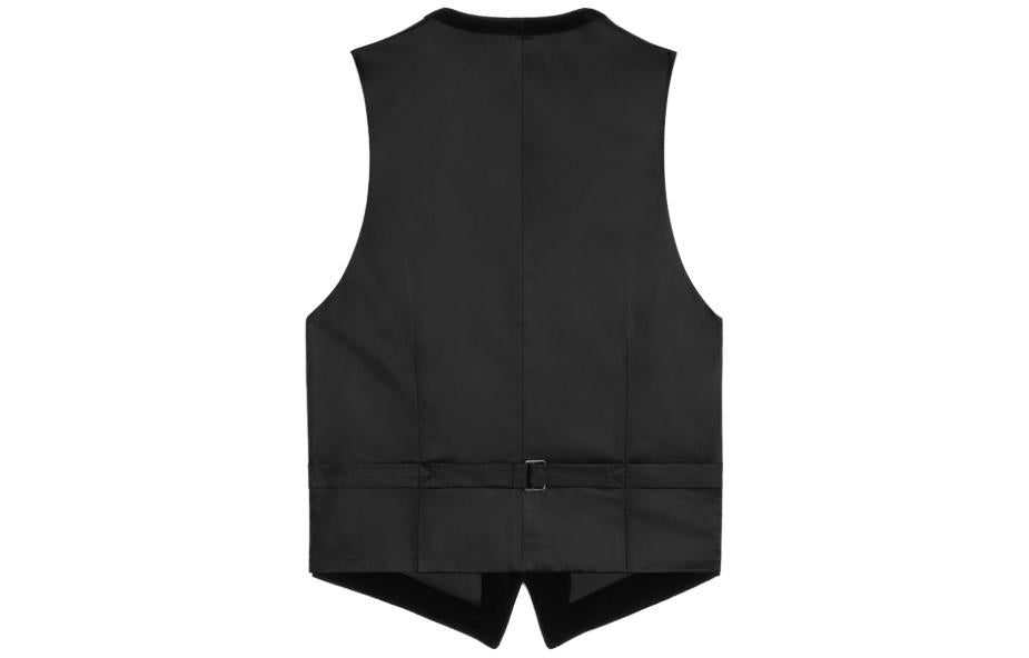 CELINE Cotton Velvet Waistcoat Black