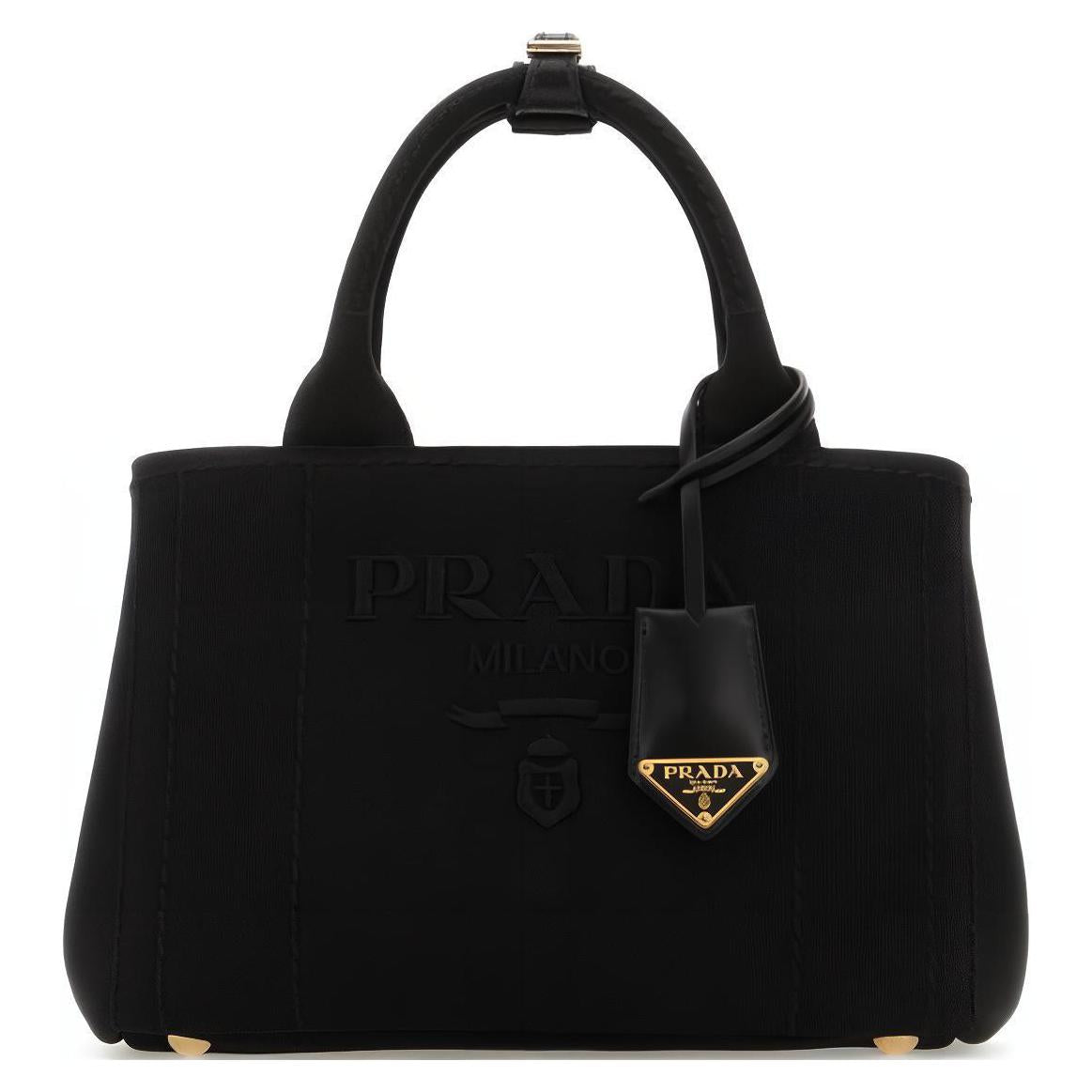 PRADA Canvas Crossbody One Shoulder Handbags Women's Black