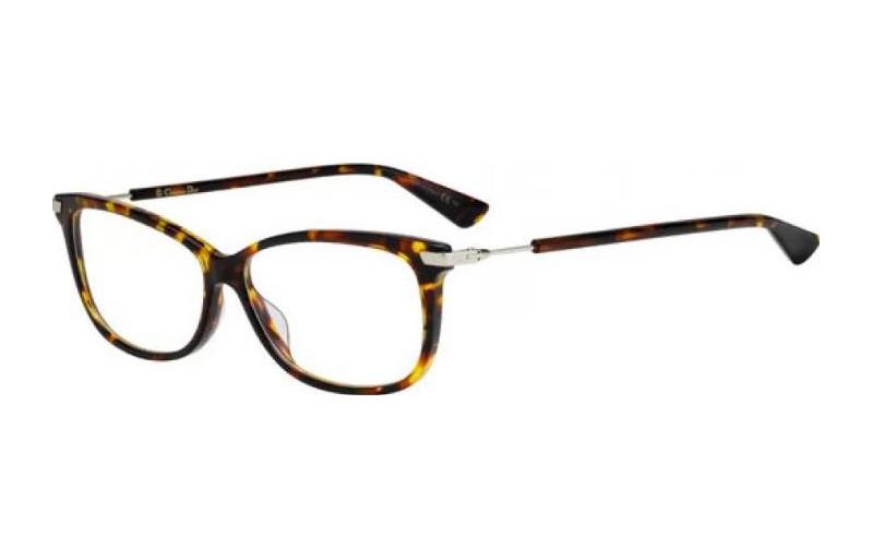 DIOR Acetate Irregular Shape Eyeglass Frames Women's Tortoiseshell