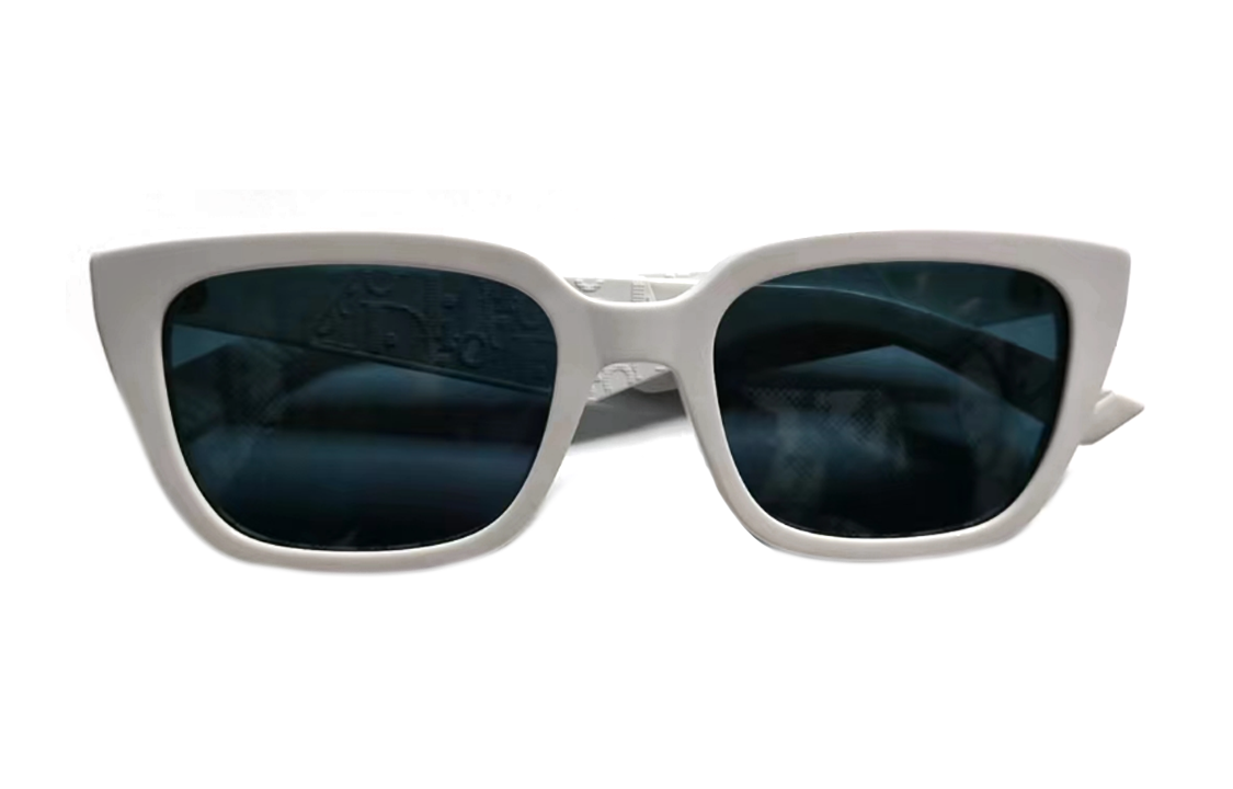 DIOR Acetate Square Sunglasses Unisex White