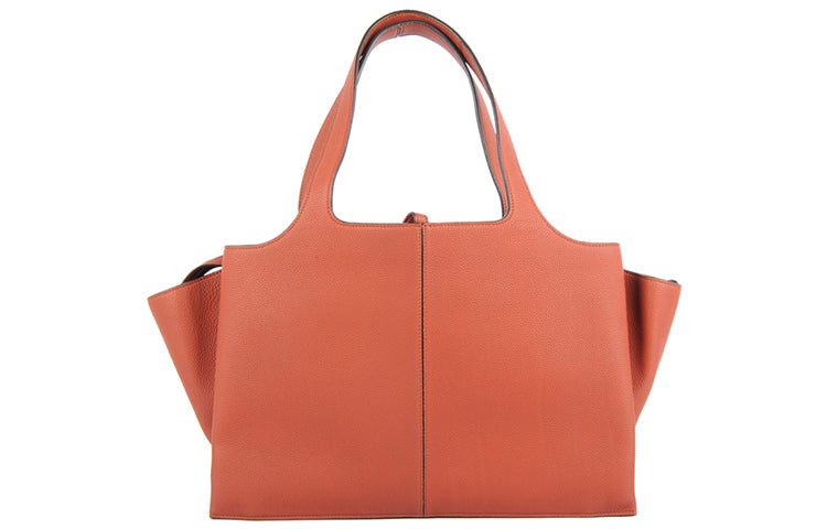 CELINE Cow Leather Wings Bag, Tote Bag, Shopping Bag, Handbag Large Size Women's Orange Red