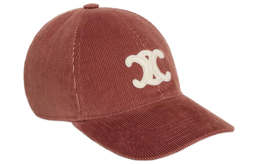 CELINE Triomphe Velour Baseball Caps Women's