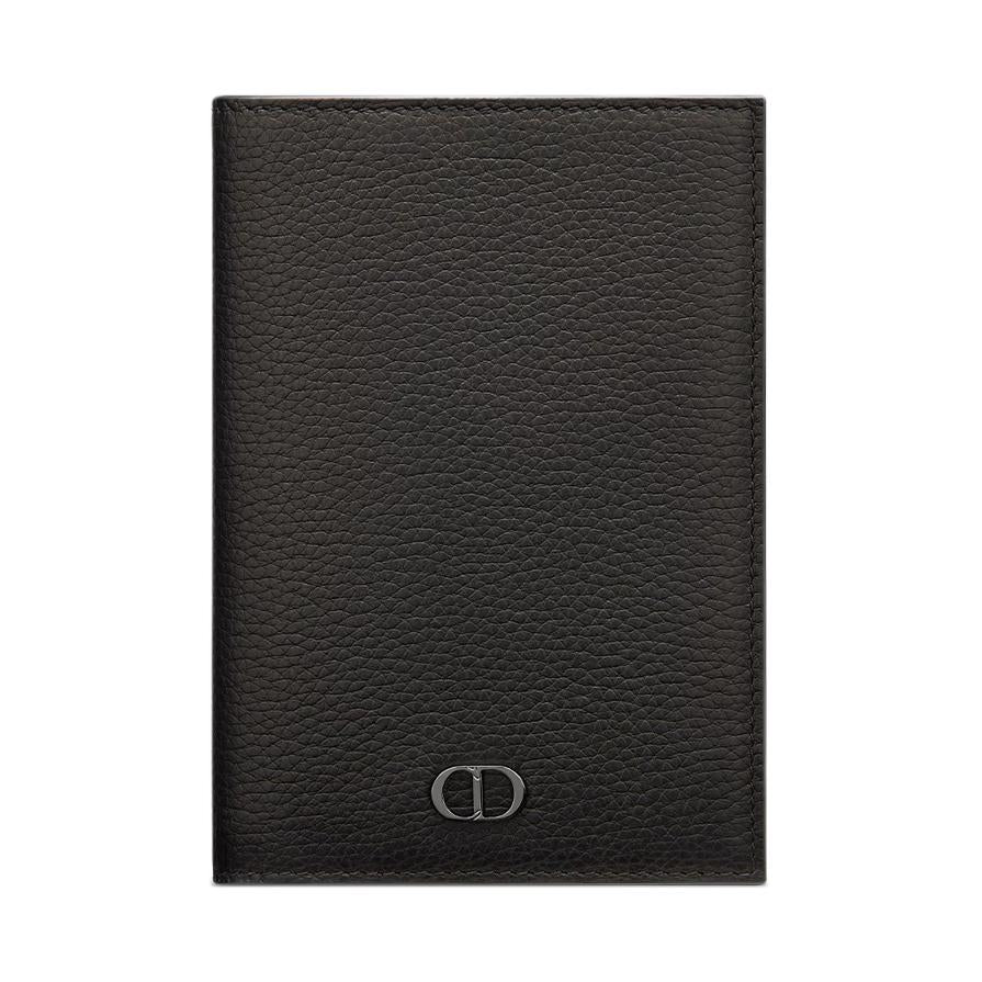 DIOR Cow Leather Passport Holder Regular Men's Black