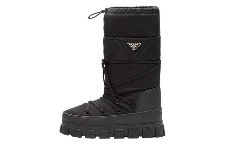 PRADA Crew Snow Boots Unisex Black