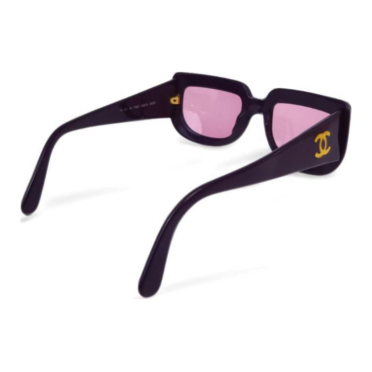 CHANEL 1990 2000 Logo Oversize frame Sunglasses