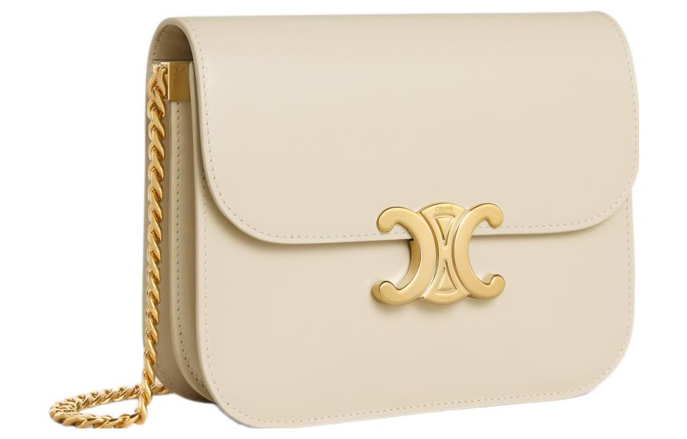 CELINE Cow Leather Crossbody Bag Shoulder Bag Women's Grassland Green