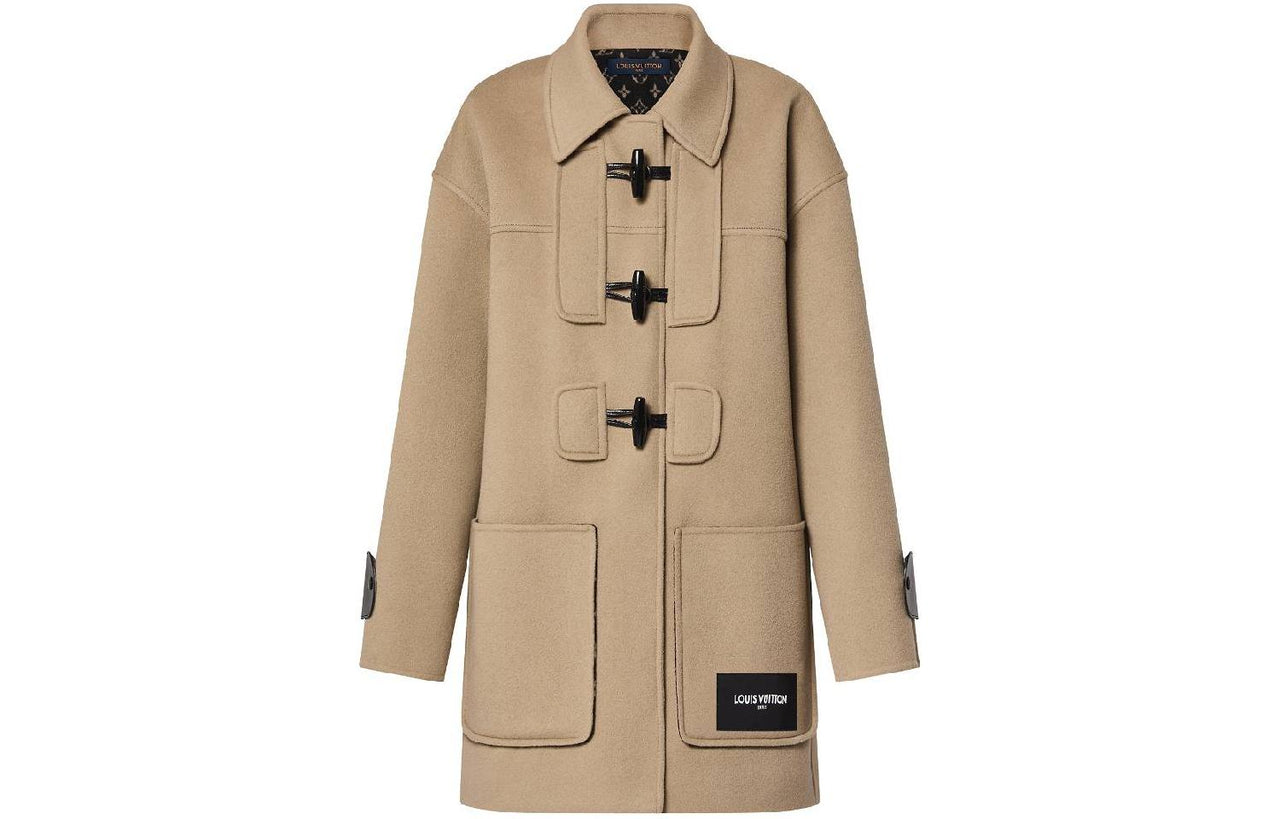 LOUIS VUITTON Monogram Accent Duffle Coat
