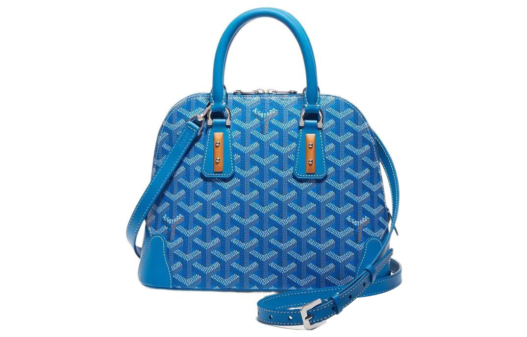 GOYARD Cow Leather Bag Straps Small Size Unisex Blue