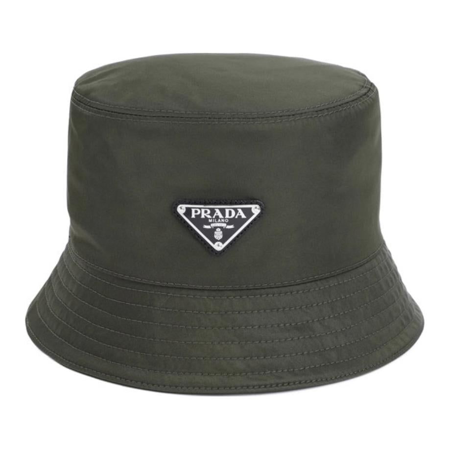 PRADA Cotton Bucket Hats Men's Khaki