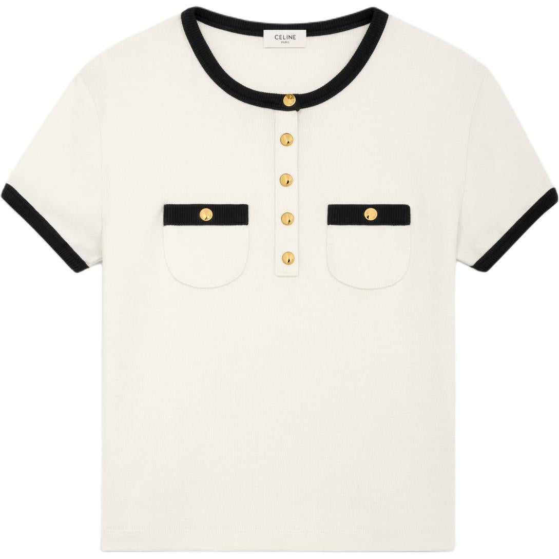 CELINE Regular T Shirt Women's Black White