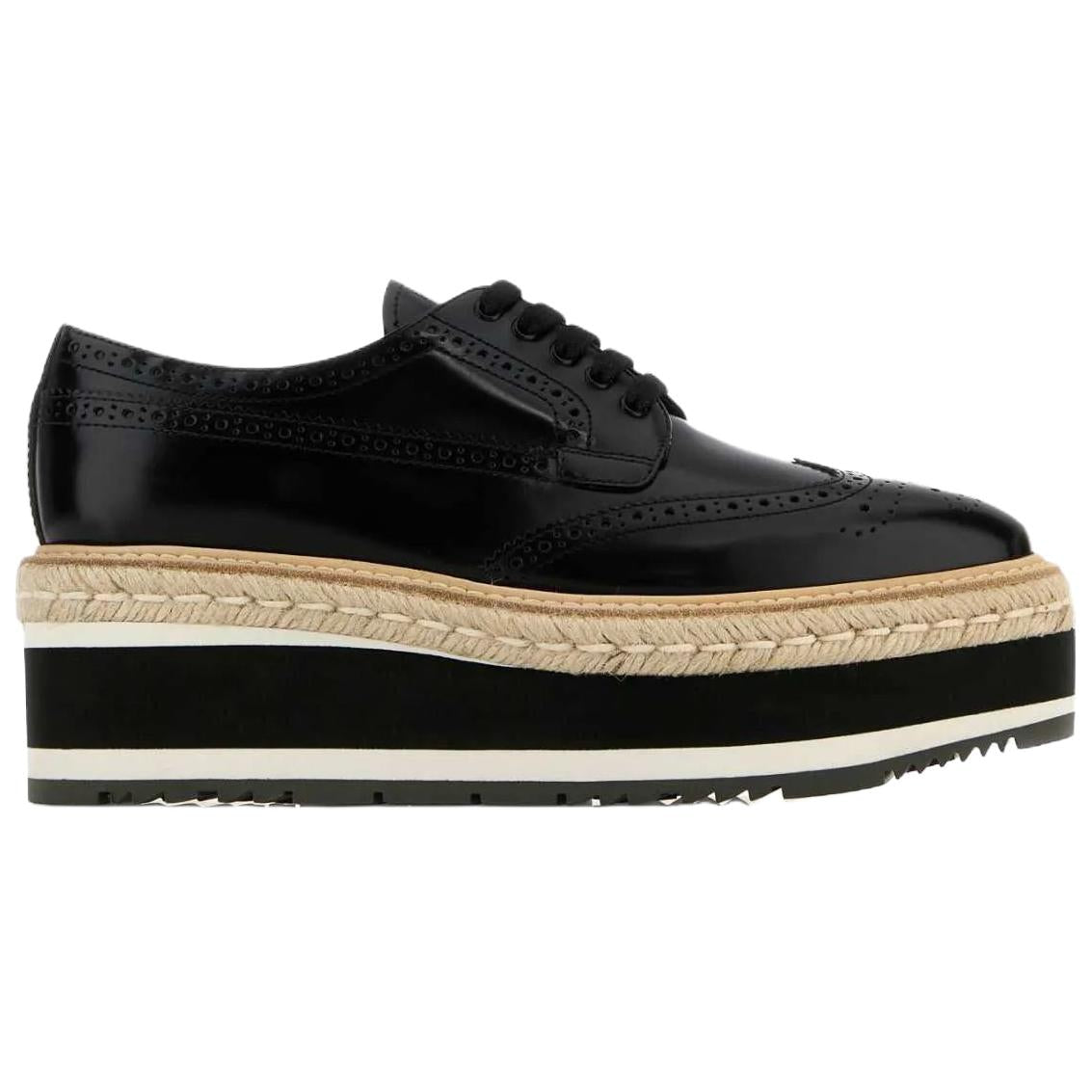 PRADA Casual Single Shoes 6cm Women's Black