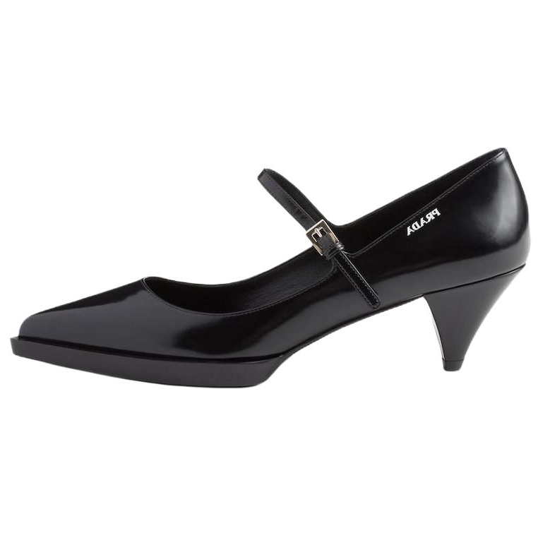 PRADA Cone Heel High Heels 5.5cm Women's Black