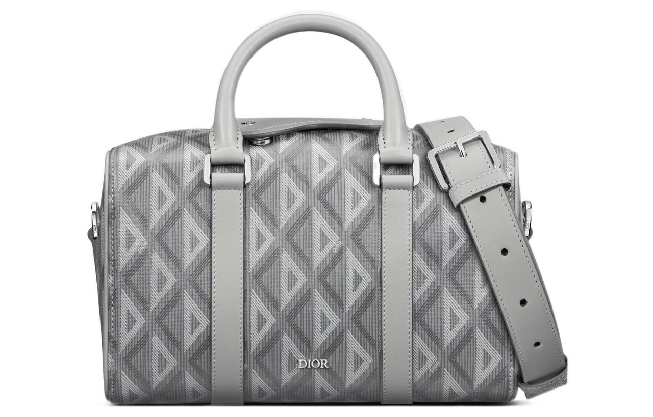 DIOR Lingot Canvas With Leather Handbag, Shoulder Bag, Crossbody Bag, Travel Bag Men's Gray