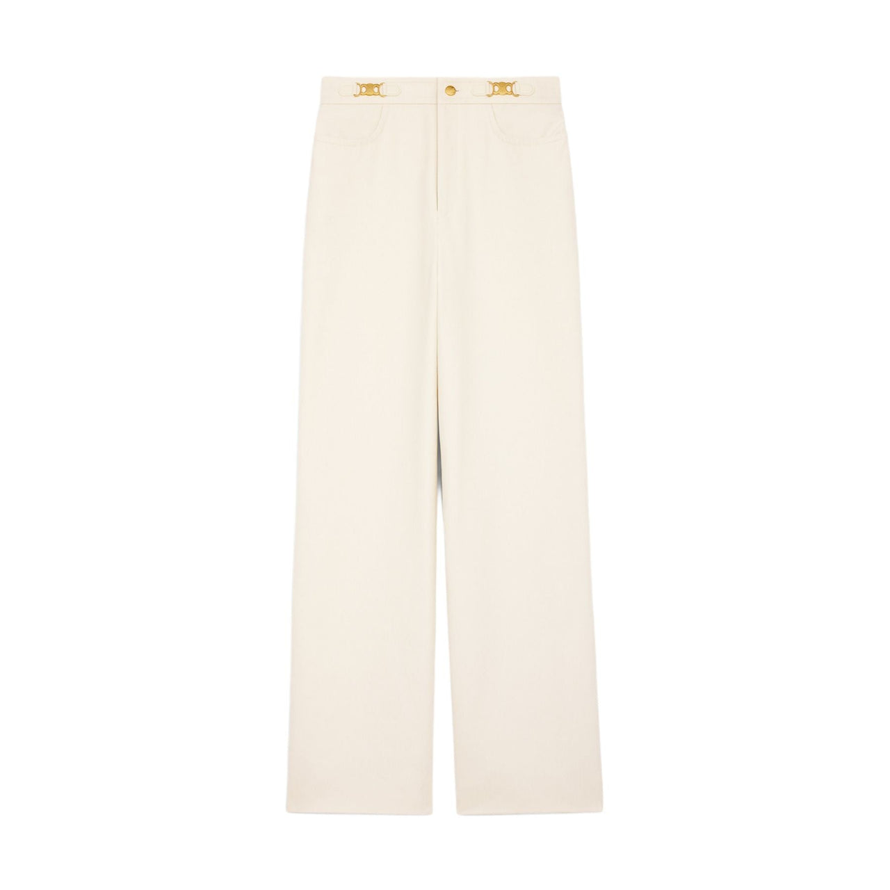 CELINE Casual Pants Women's Ecru