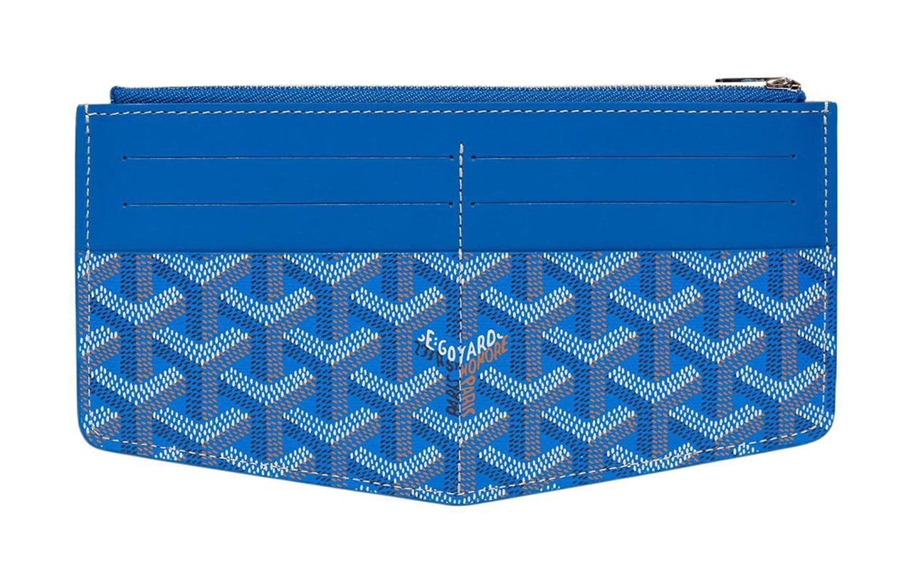 GOYARD Insert Louise Canvas With Leather Wallet Unisex Blue