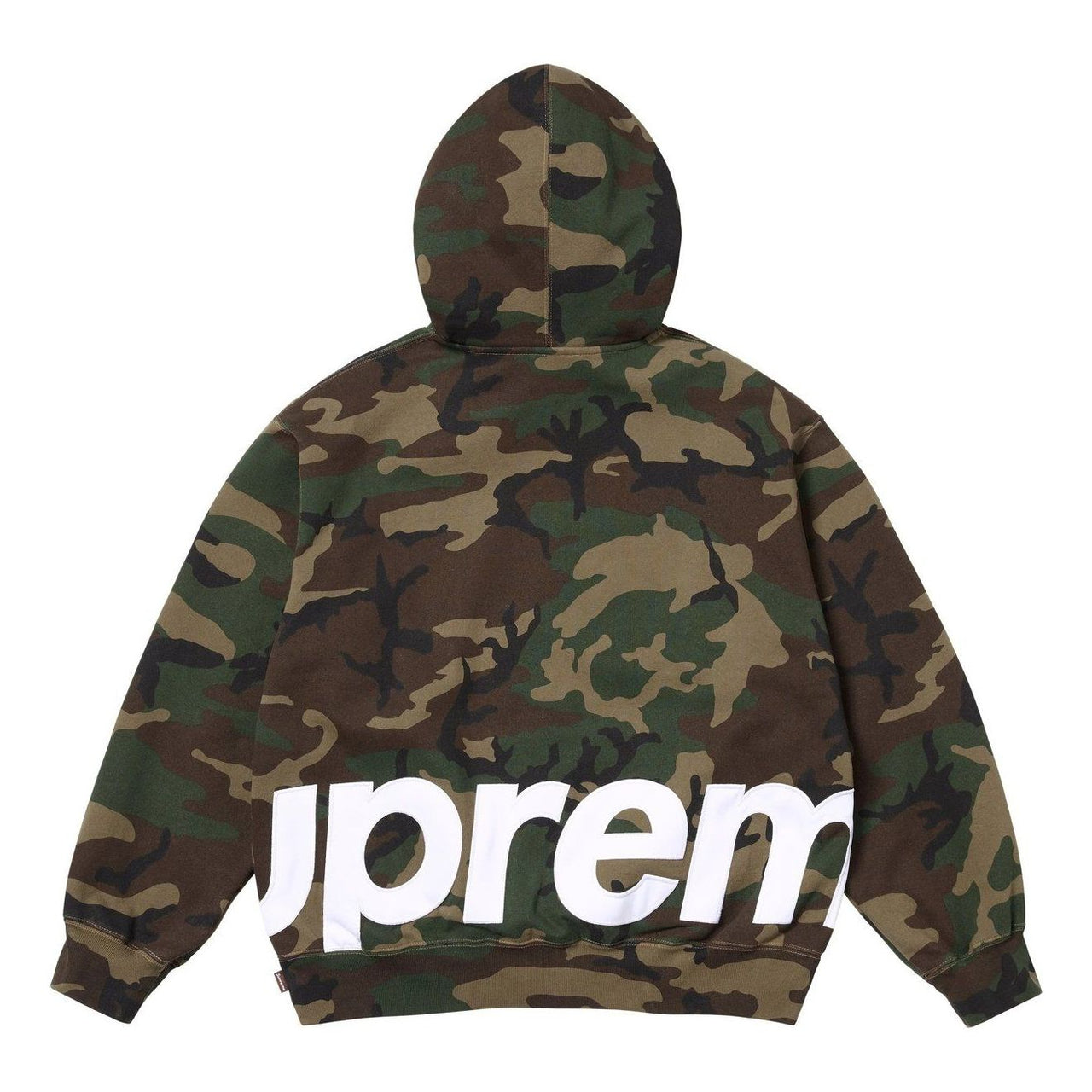 Supreme Big Logo Zip Up Hooded Sweatshirt 'Woodland Camo' SS25SW46-WOODLAND-CAMO
