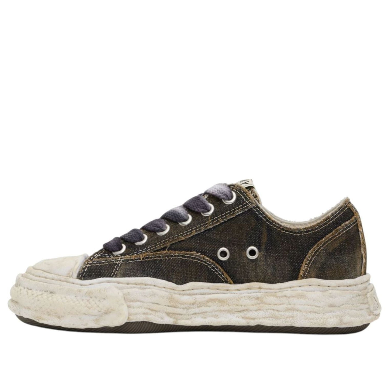 Maison MIHARA YASUHIRO Baker Original Sole Washed Denim Low 'Black' 13FW735-BLACK