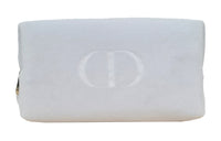 DIOR Off White Flannelette Makeup Bag With Tools Portable