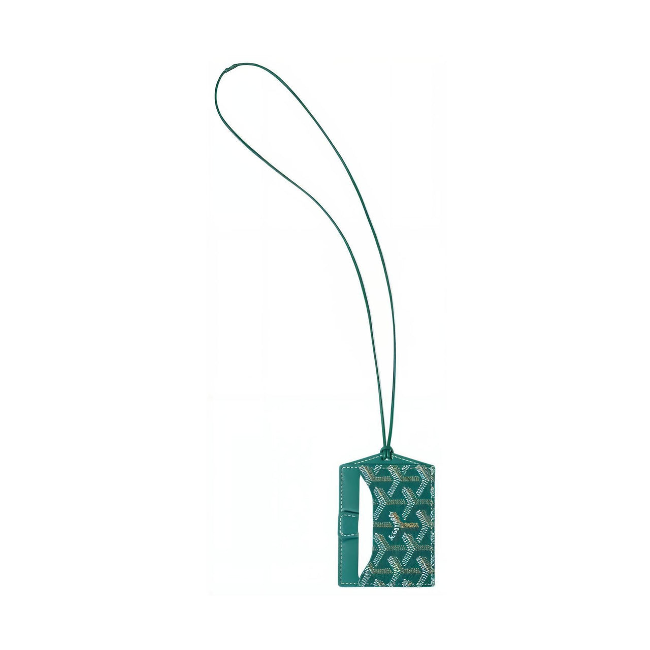 GOYARD Goyardine Canvas With Vauzelles Calfskin Card Holder Unisex Green