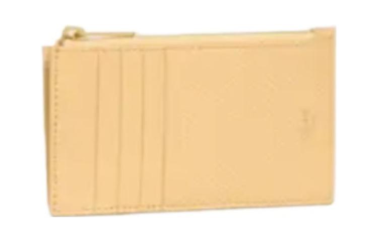 CELINE Calfskin Card Holder Women's Yellow