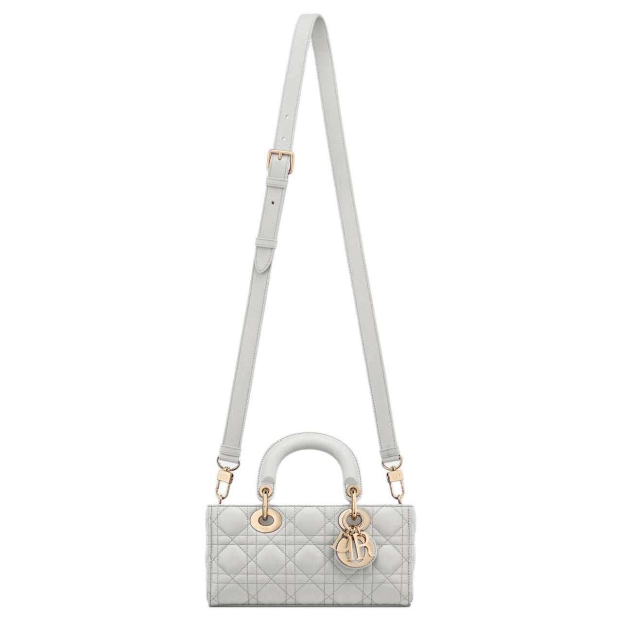 DIOR Lady D Joy Lambskin Lady Dior Bag, Shoulder Bag, Crossbody Bag, Handbag Small Size Women's Mist Gray