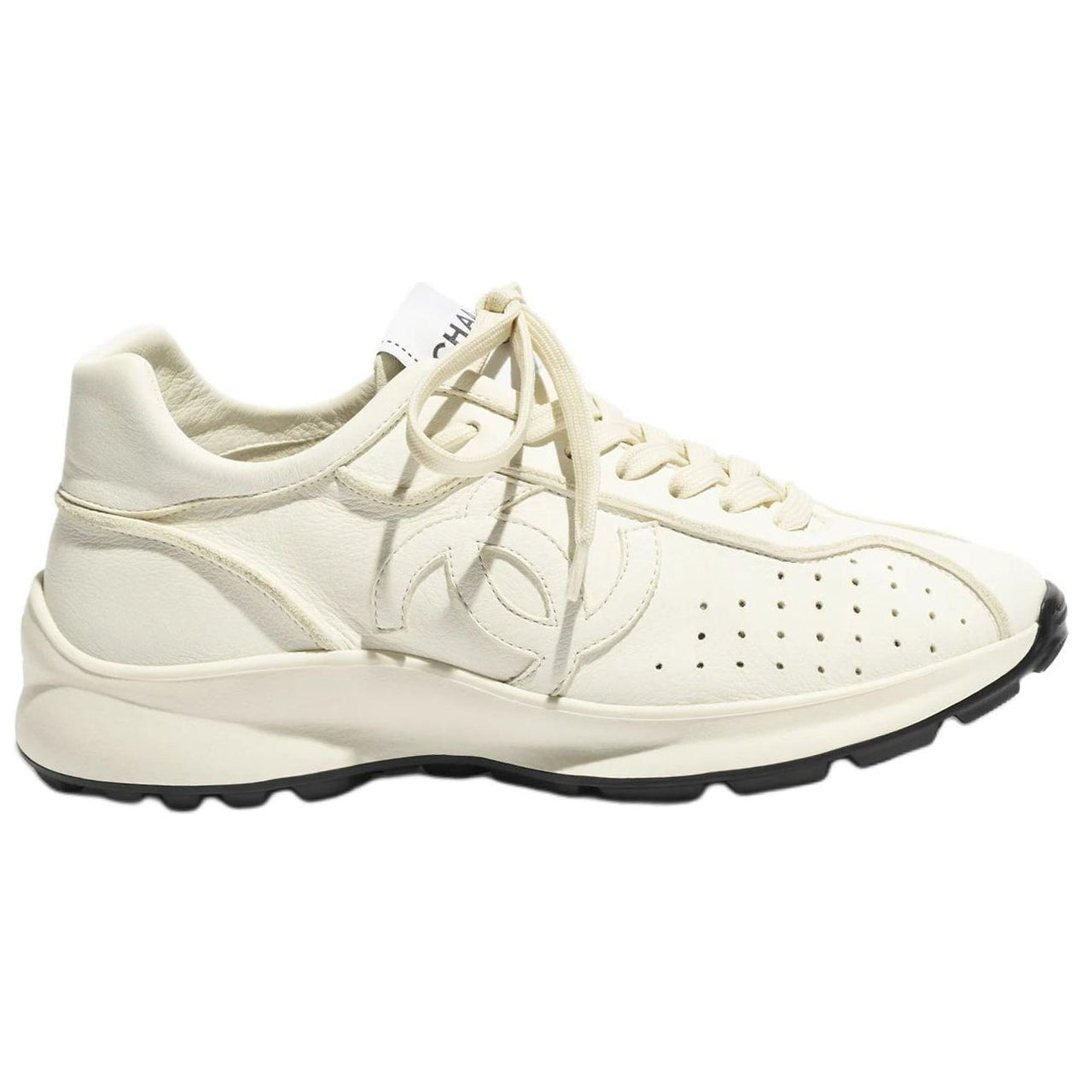 CHANEL Low Top Casual Shoes Women's White