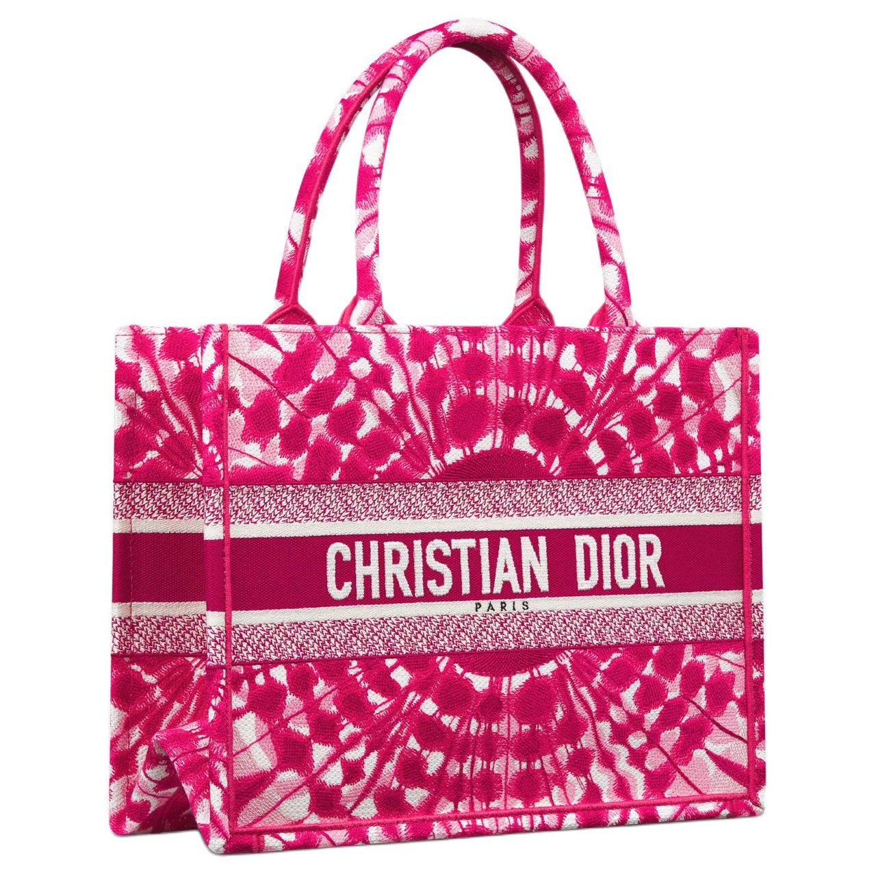 DIOR Miss Dior Cotton Tote Bag, Shopping Bag, Handbag Medium Size Women's Fuchsia