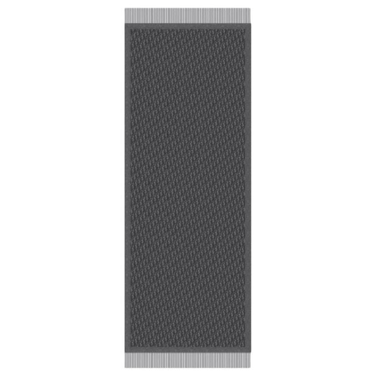 DIOR Mulberry Silk Silk Scarves Men's Dark Gray