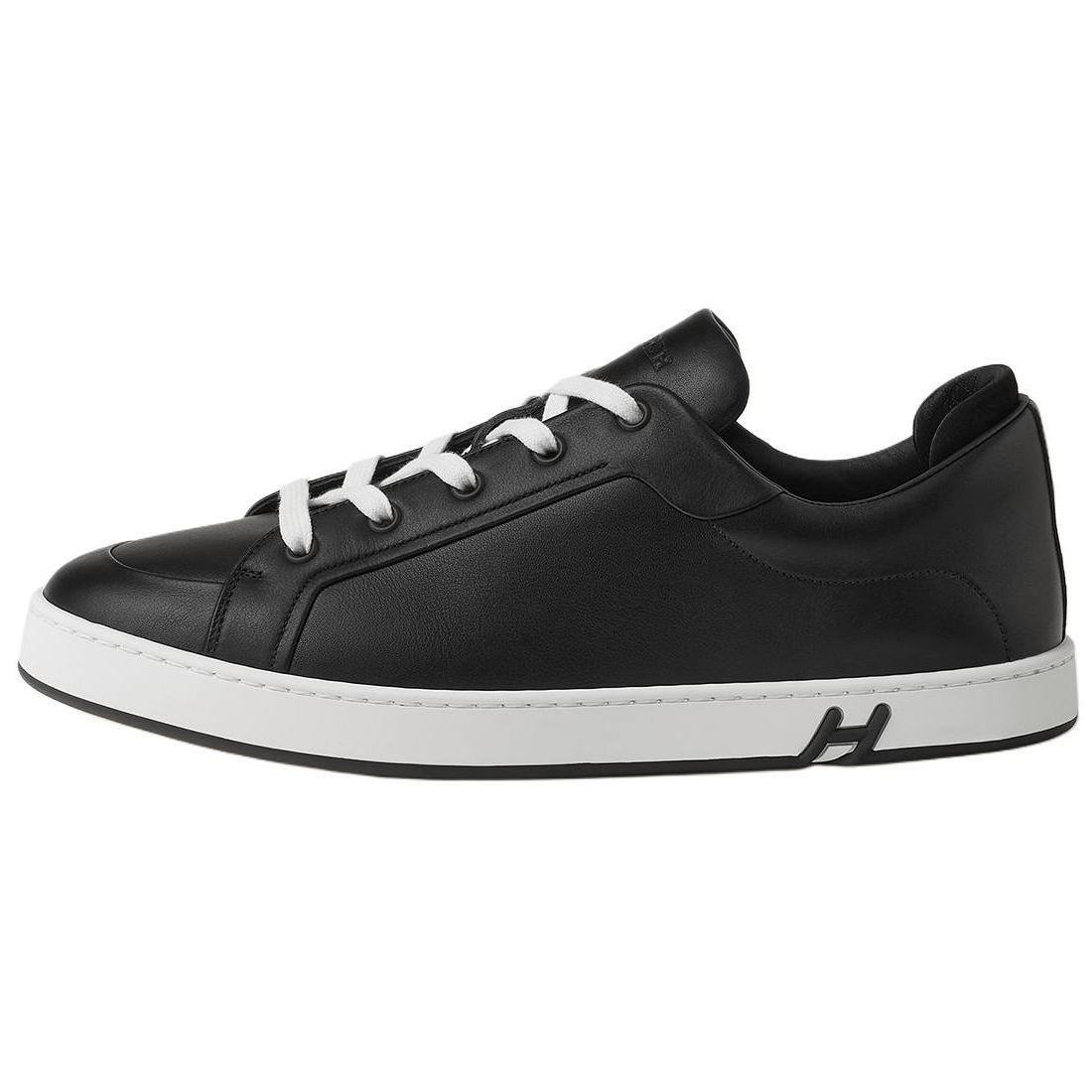 HERMES Low-Top Skateboard Shoes Men's Black
