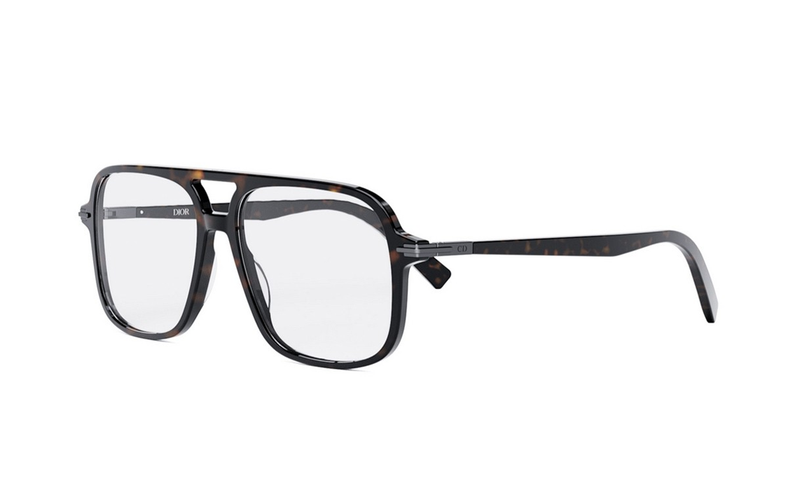 DIOR Acetate Oval Eyeglass Frames Men's Tortoiseshell